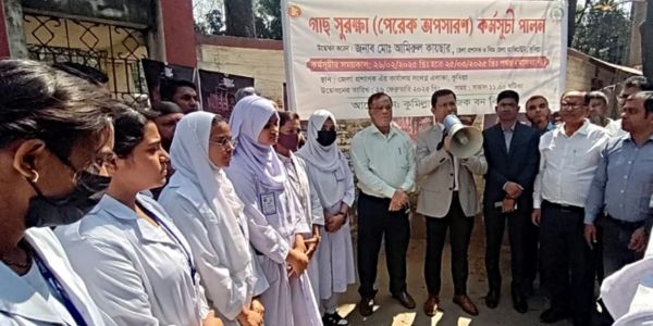 গাছের সুরক্ষায় কুমিল্লায় পেরেক অপসারণ কর্মসূচি শুরু